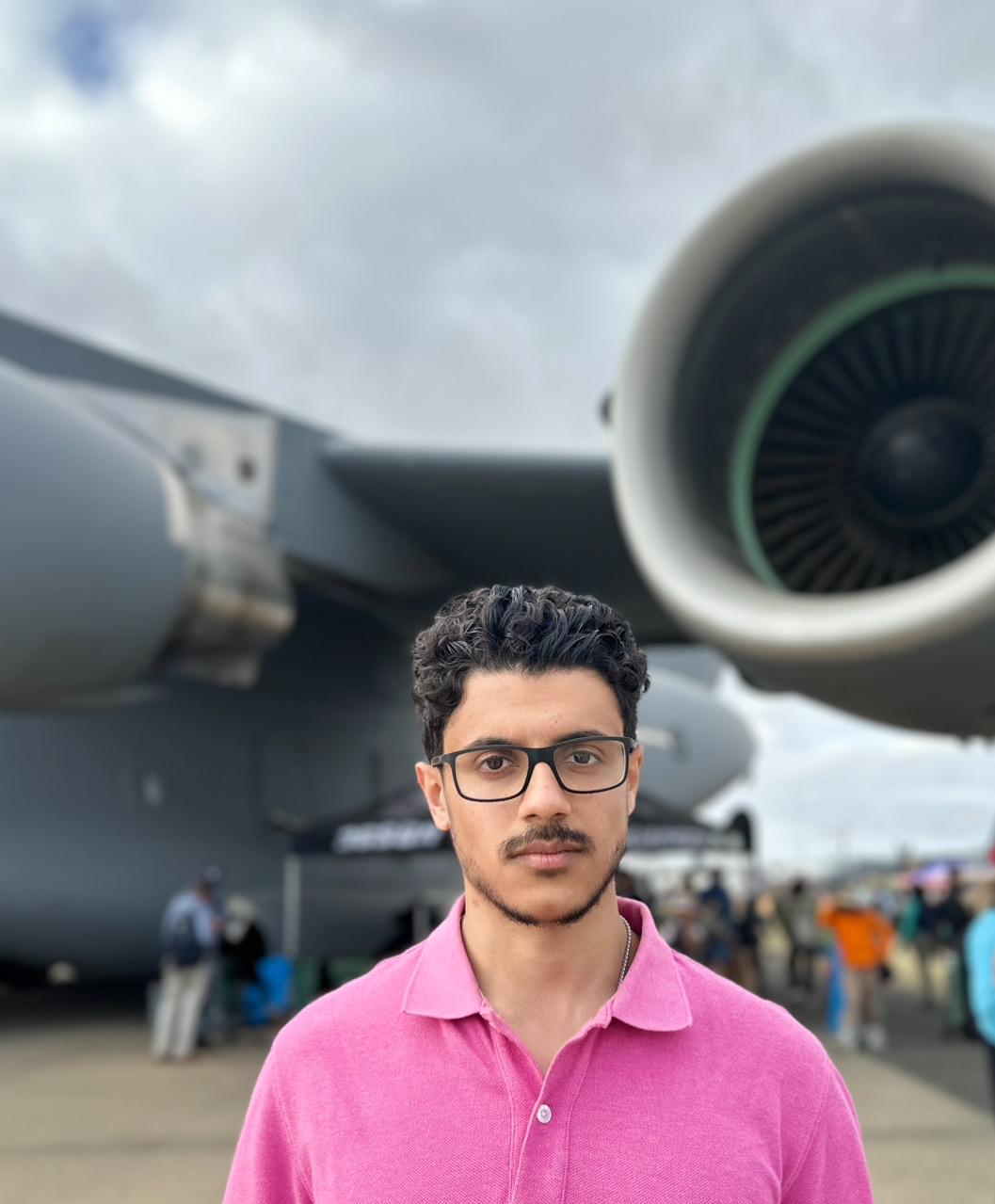 Abram Abdelmasieh at an airshow